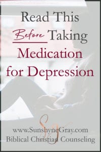 taking medication for depression