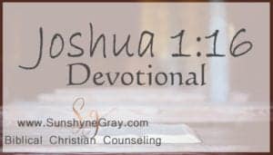 mini scripture devotional Joshua 1:16