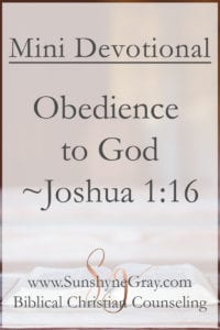 Scripture devotional Joshua 1:16
