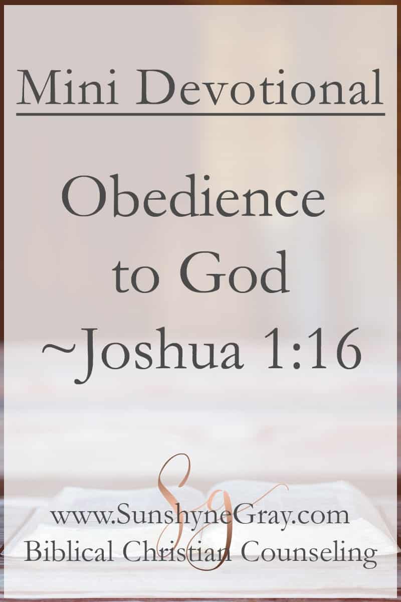 Scripture devotional Joshua 1:16