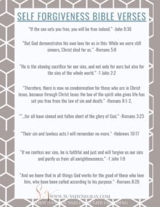 Self Forgiveness Bible Verses