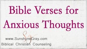 bible verses and anxious thoughts