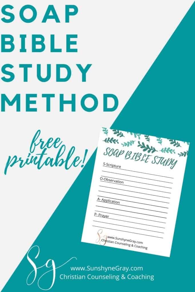 SOAP Bible Study Method Free Printable Christian Counseling