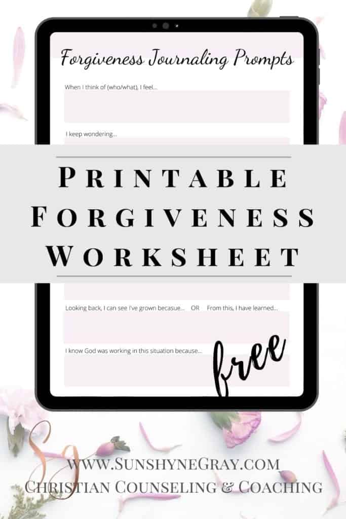 Printable Worksheet Christian Counseling