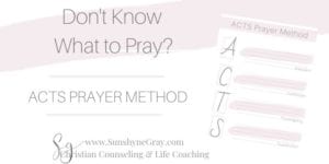 acts PRAYER GUIDE and worksheet