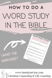 word study in the Bible
