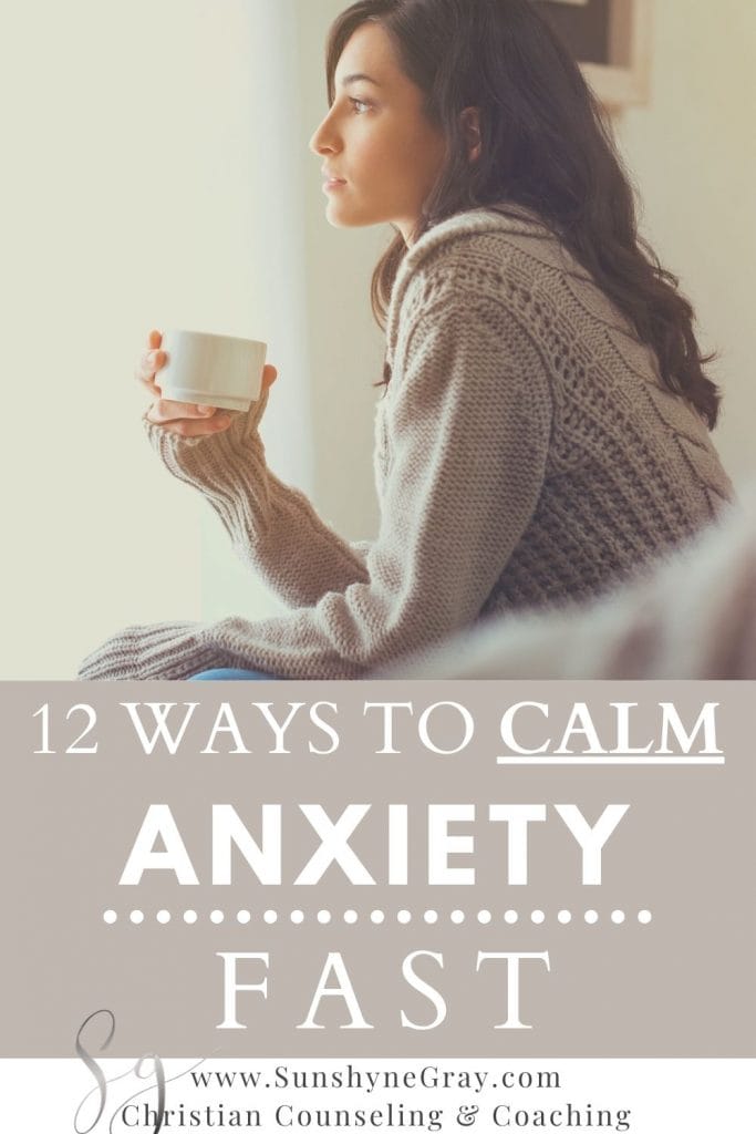 woman sipping coffee calming anxiety