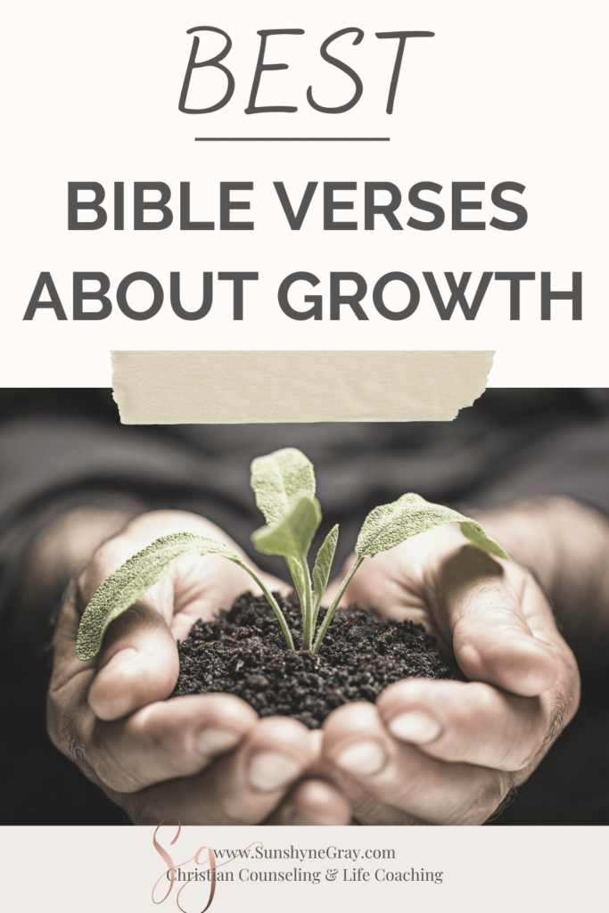 holding a plant; title bible verses about growth
