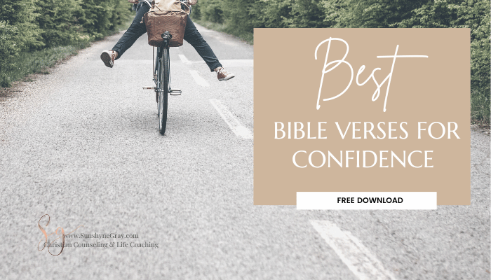 riding bike; title: bible verses for confidence