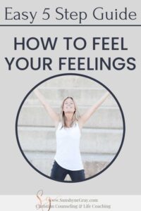 woman with arms wide open; title-how to feel feelings
