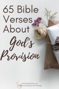 picture of gifts; title- 65 bible verses about God's provision
