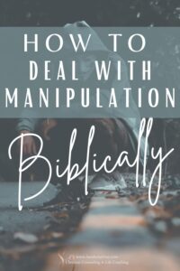 masked man sitting on ground; title- how to deal with manipulators biblically