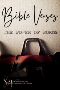bible verses about the power of words with luggage image